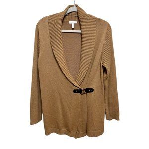 Charter Club | Shawl Collar Buckle Detail Cardigan Sweater